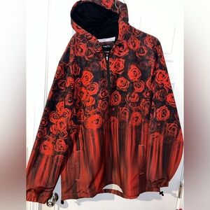 RUE 21 Bed of Roses half-zip pullover style hoodie men’s XXL